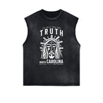 Frayed Edge Jesus Graphic Tank Top