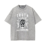 Washed Jesus Graphic Cotton Tee