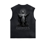 Frayed Edge Jesus Graphic Tank Top