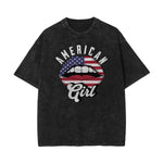 Washed Red Lips Graphic Cotton Tee