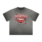 Thick Faded Red Lips Graphic T Shirt