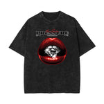 Washed Red Lips Graphic Cotton Tee