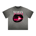 Thick Faded Red Lips Graphic T Shirt