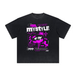 Vintage Frayed Red Lips Pattern Tee