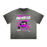 Thick Faded Red Lips Graphic T Shirt