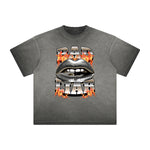 Thick Faded Red Lips Graphic T Shirt