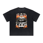 Vintage Frayed Red Lips Pattern Tee