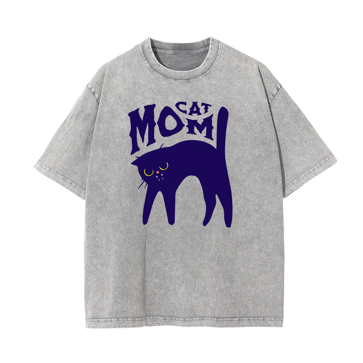 Washed Cat Graphic Cotton Tee