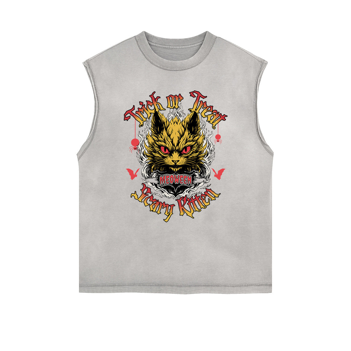 Frayed Edge Cat Graphic Tank Top