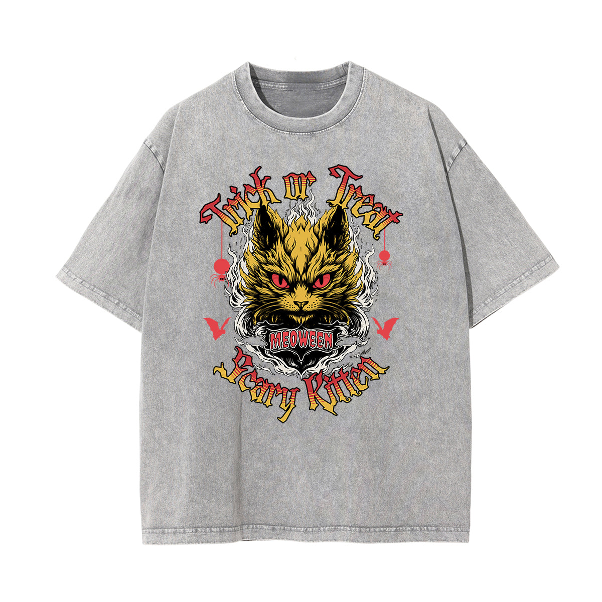 Washed Cat Graphic Cotton Tee