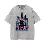 Washed Cat Graphic Cotton Tee