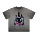 Vintage Frayed Cat Pattern Tee