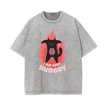 Washed Cat Graphic Cotton Tee