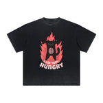 Thick Faded Cat Graphic T Shirt