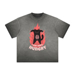 Vintage Frayed Cat Pattern Tee