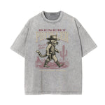 Washed Cat Graphic Cotton Tee