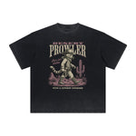 Thick Faded Cat Graphic T Shirt