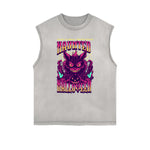 Frayed Edge Cat Graphic Tank Top