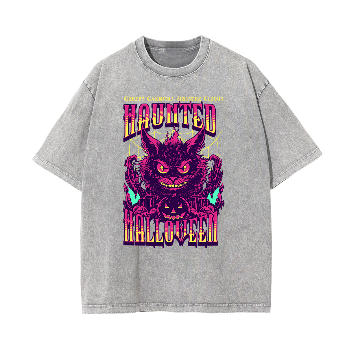 Washed Cat Graphic Cotton Tee