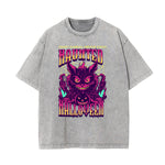 Washed Cat Graphic Cotton Tee