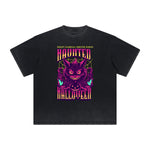 Thick Faded Cat Graphic T Shirt