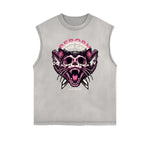Frayed Edge Cat Graphic Tank Top