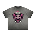 Vintage Frayed Cat Pattern Tee