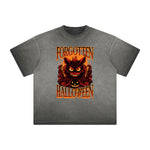 Vintage Frayed Cat Pattern Tee