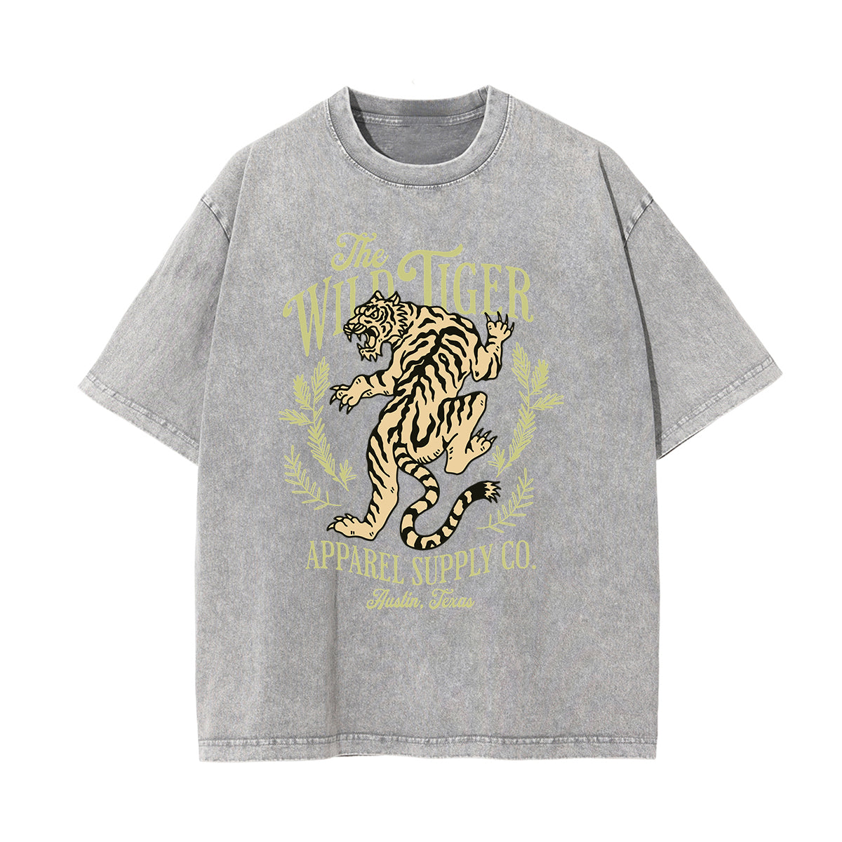 Washed Tiger Graphic Cotton Tee