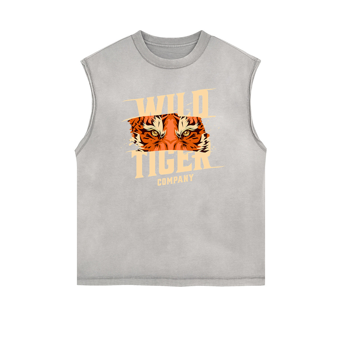 Frayed Edge Tiger Graphic Tank Top