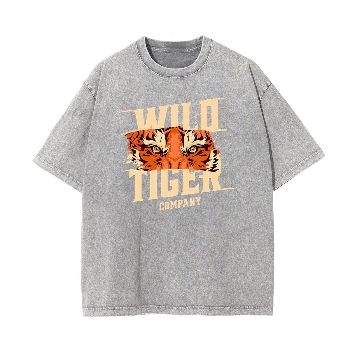 Washed Tiger Graphic Cotton Tee