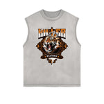 Frayed Edge Tiger Graphic Tank Top