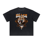 Thick Faded Tiger Graphic T Shirt
