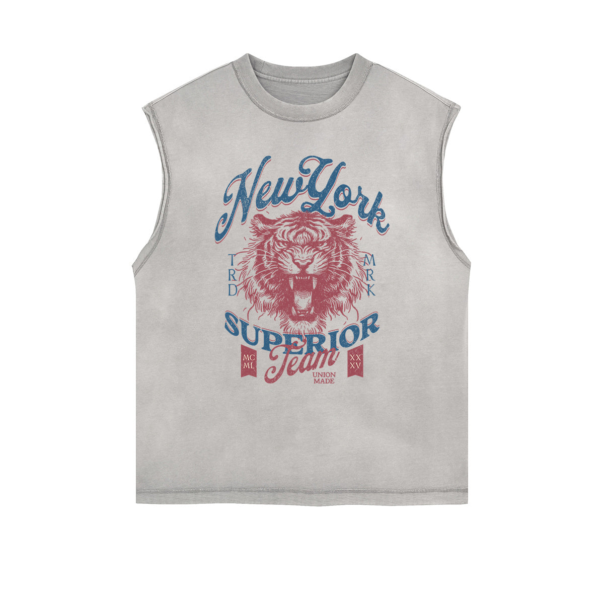 Frayed Edge Tiger Graphic Tank Top