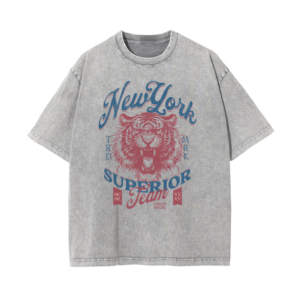 Washed Tiger Graphic Cotton Tee