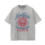 Washed Tiger Graphic Cotton Tee