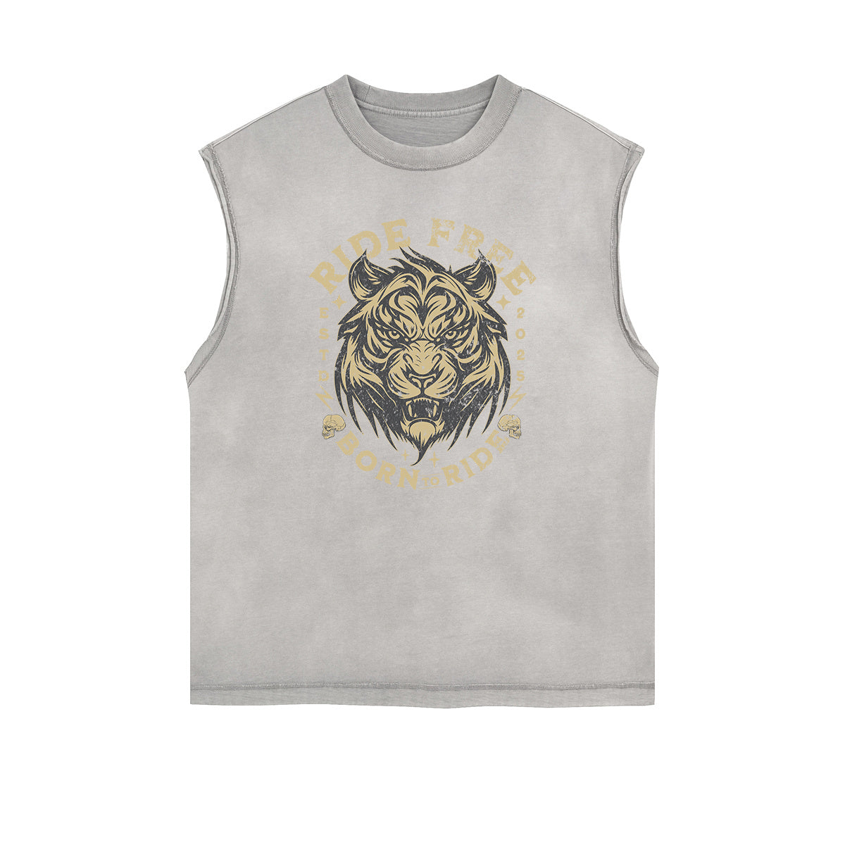 Frayed Edge Tiger Graphic Tank Top
