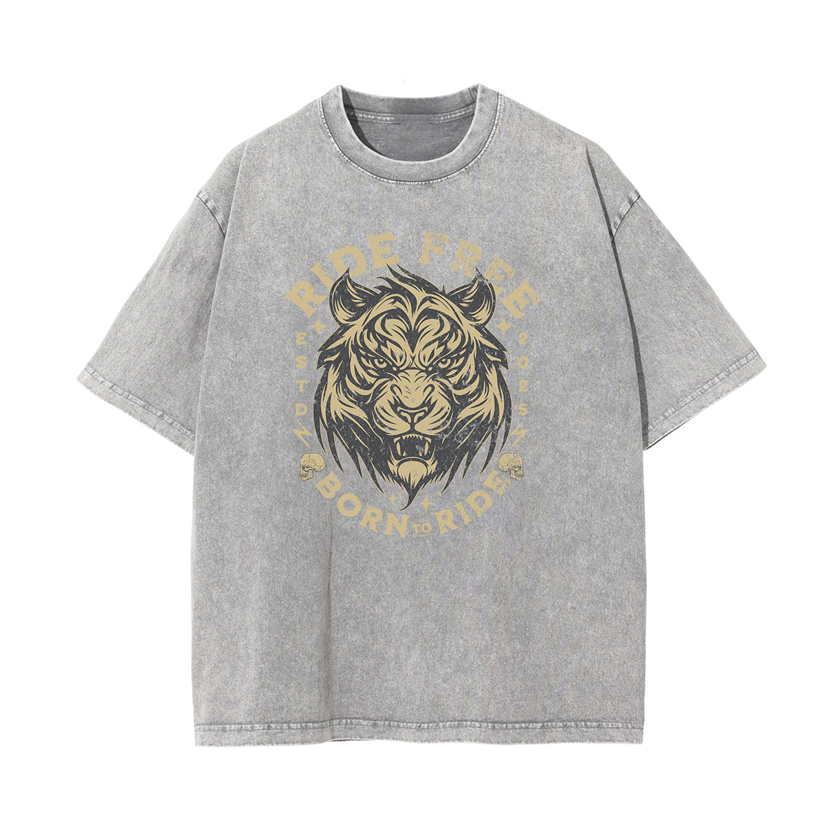 Washed Tiger Graphic Cotton Tee