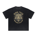 Thick Faded Tiger Graphic T Shirt
