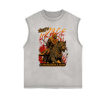 Frayed Edge Tiger Graphic Tank Top