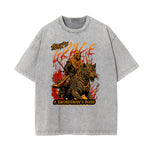 Washed Tiger Graphic Cotton Tee