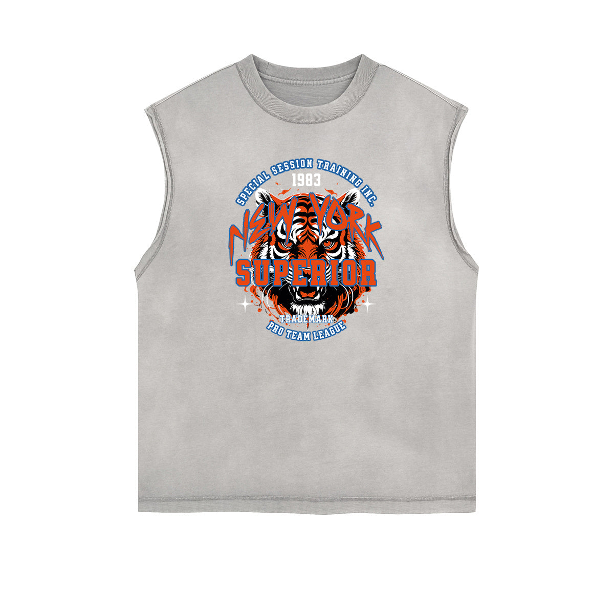 Frayed Edge Tiger Graphic Tank Top