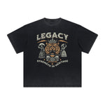 Thick Faded Tiger Graphic T Shirt