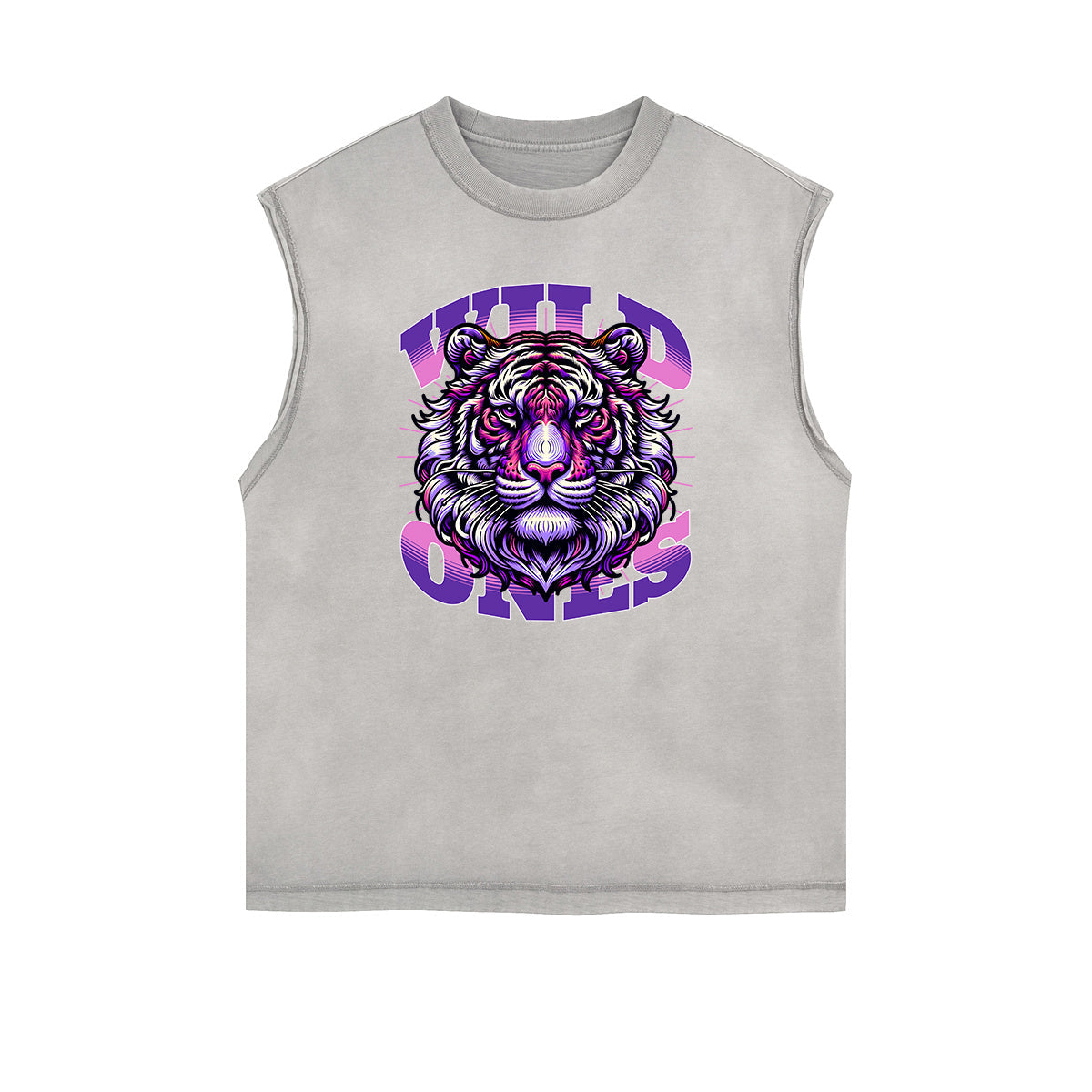 Frayed Edge Tiger Graphic Tank Top