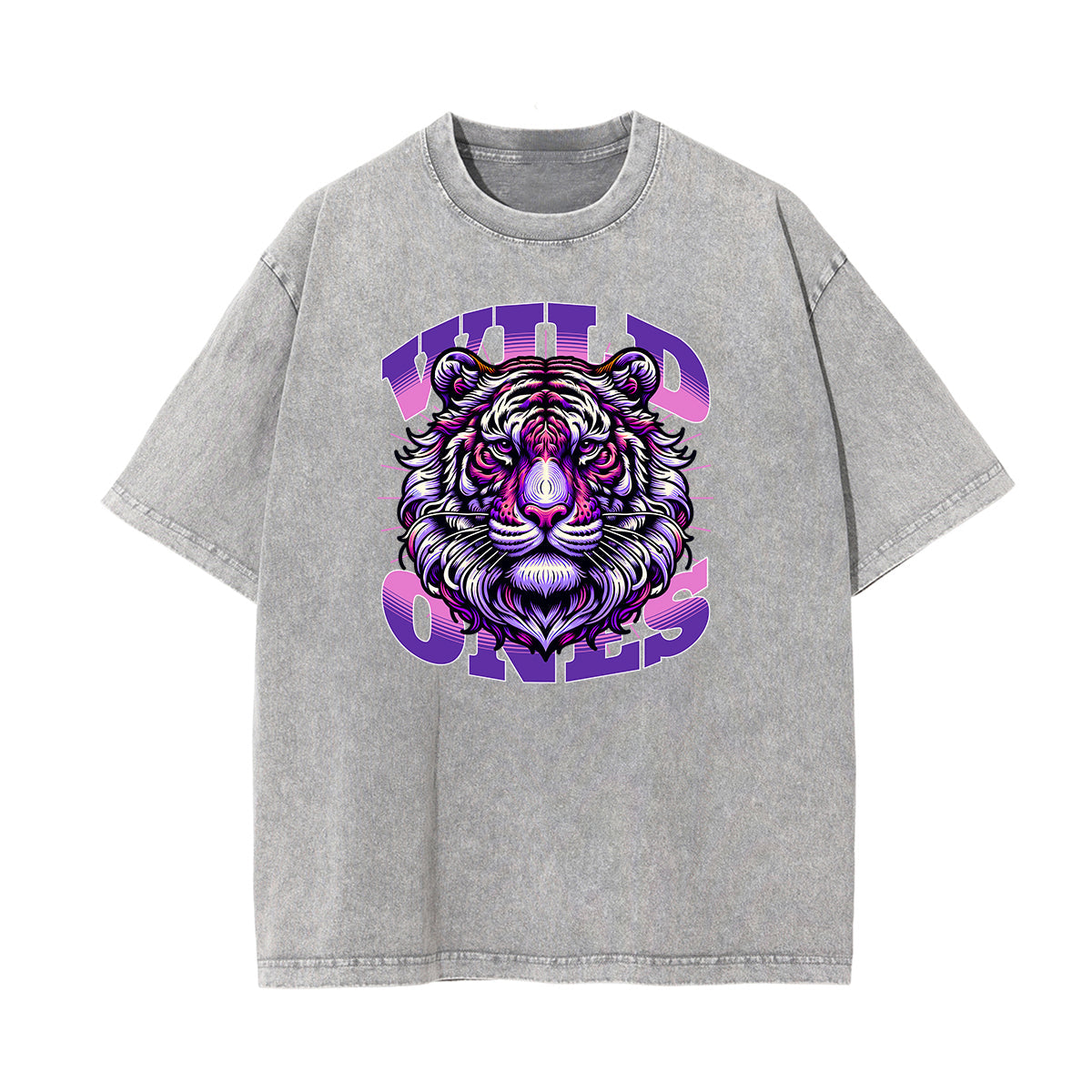 Washed Tiger Graphic Cotton Tee