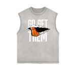 Frayed Edge Tiger Graphic Tank Top