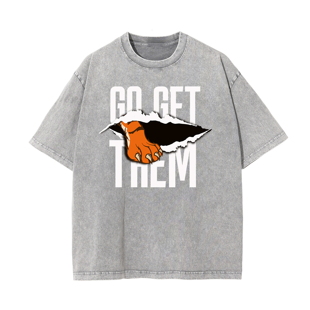Washed Tiger Graphic Cotton Tee