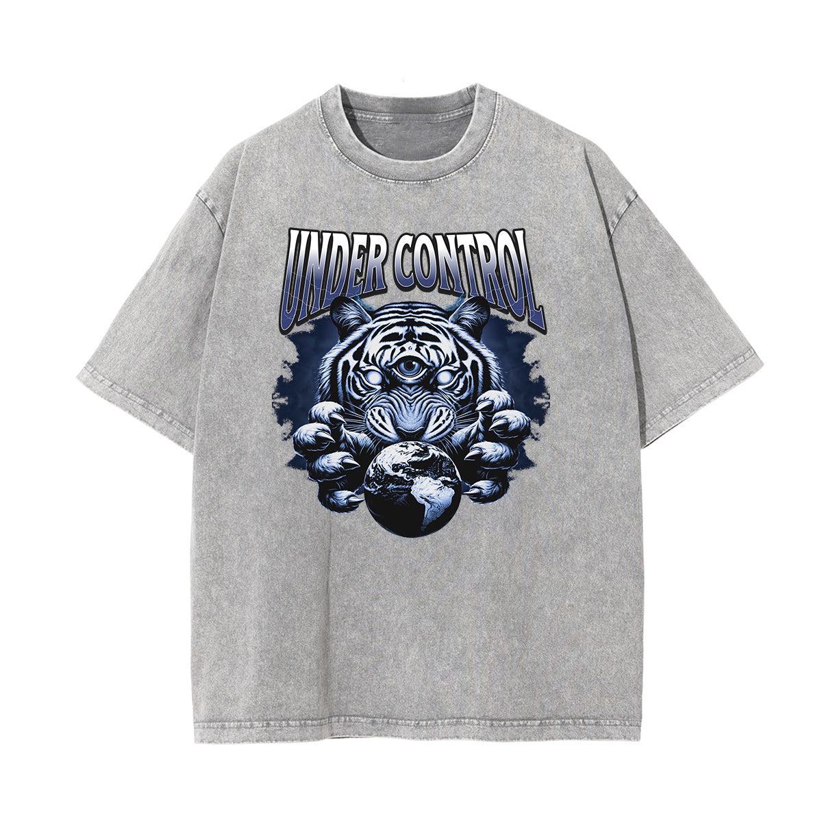 Washed Tiger Graphic Cotton Tee