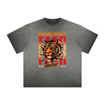 Vintage Frayed Tiger Pattern Tee