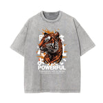 Washed Tiger Graphic Cotton Tee